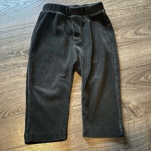 Zara Dark Gray Ribbed Pull On Pants 2t